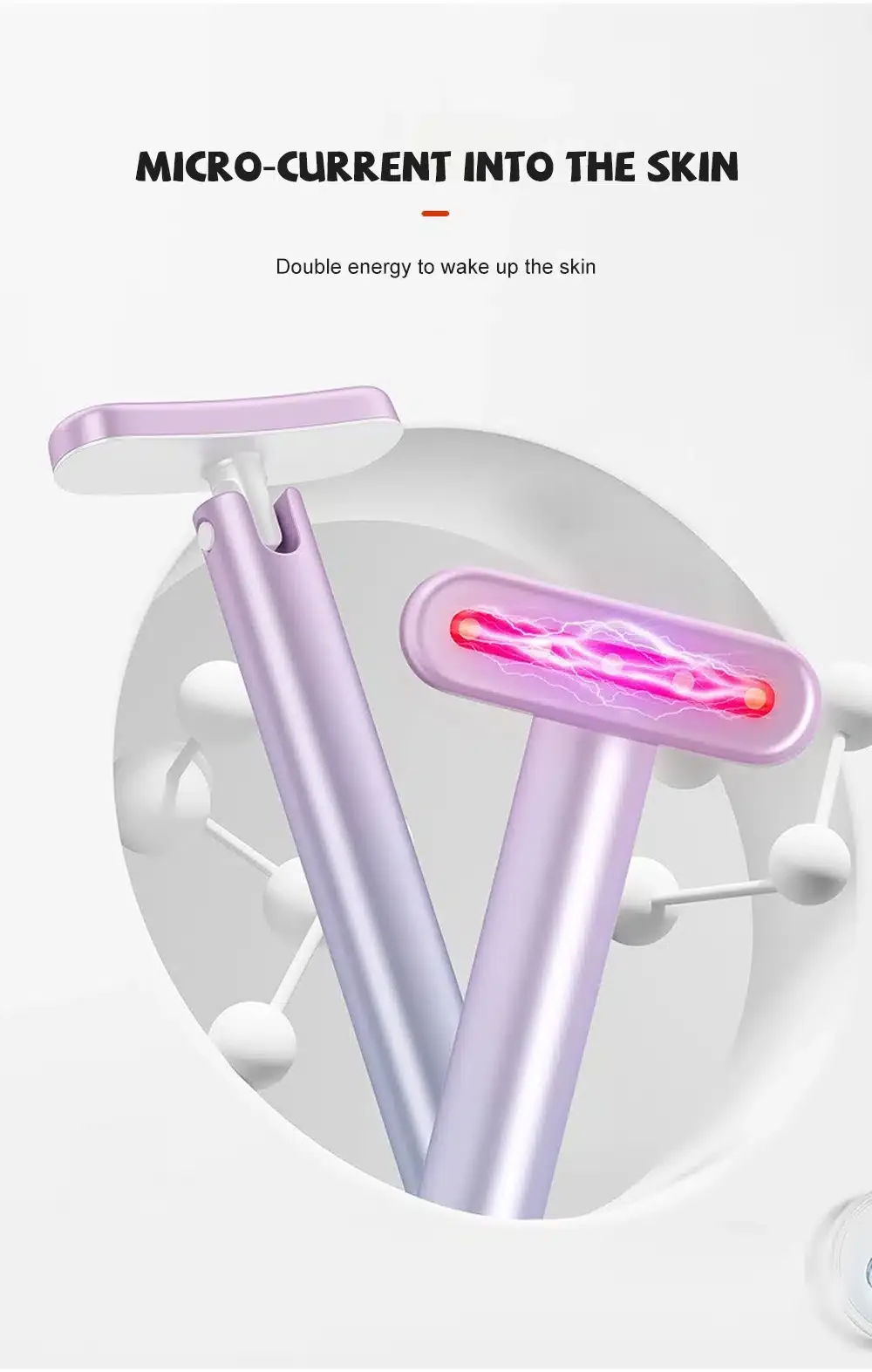 Appareil massage yeux anti-cernes microcourant