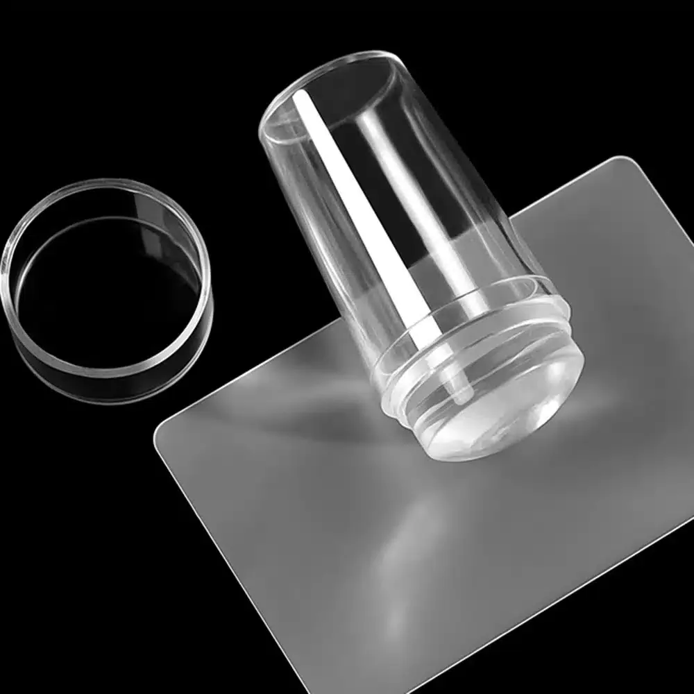 Tampon nail art transparent précis